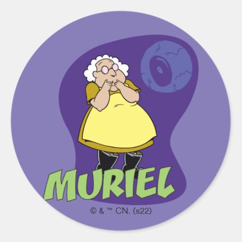 Courage the Cowardly Dog  Muriel Graphic Classic Round Sticker