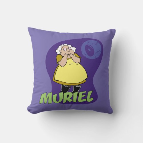 Courage the Cowardly Dog  Muriel Graphic Throw Pillow