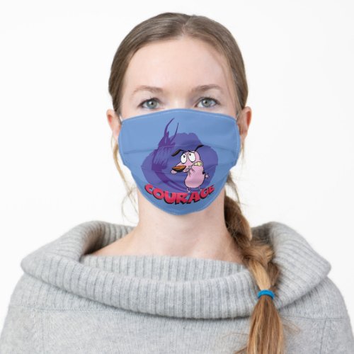 Courage the Cowardly Dog  Shadow Graphic Adult Cloth Face Mask