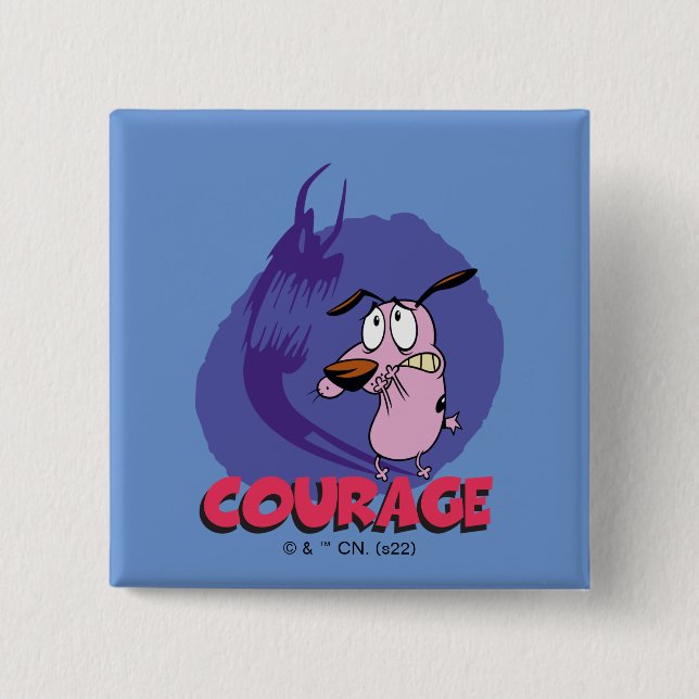 Courage the Cowardly Dog | Shadow Graphic Button (Front)