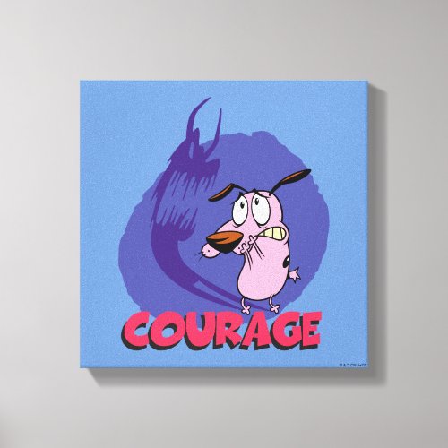 Courage the Cowardly Dog  Shadow Graphic Canvas Print