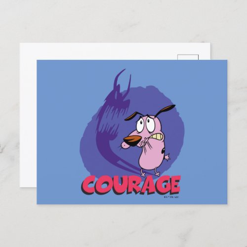 Courage the Cowardly Dog  Shadow Graphic Postcard