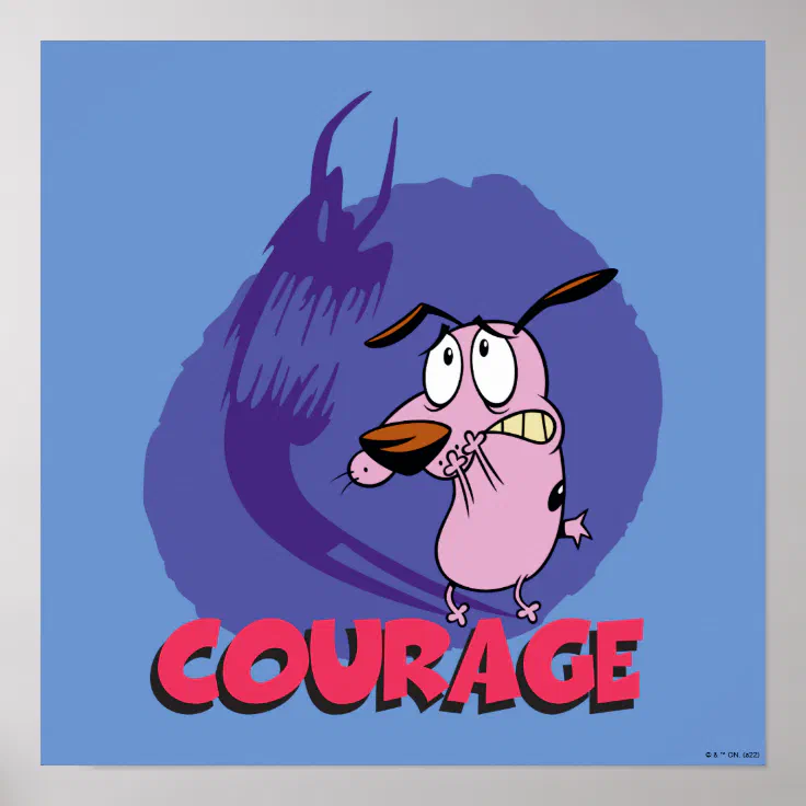 Courage the Cowardly Dog | Shadow Graphic Poster | Zazzle