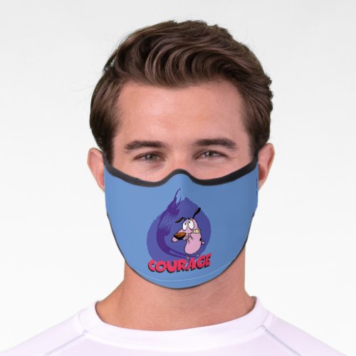 Courage the Cowardly Dog  Shadow Graphic Premium Face Mask