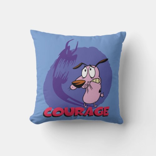 Courage the Cowardly Dog  Shadow Graphic Throw Pillow
