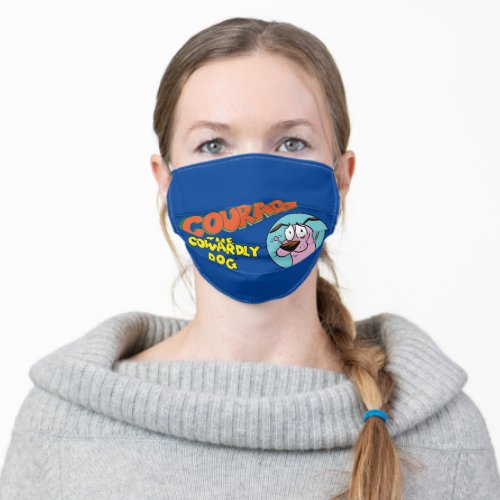 Courage the Cowardly Dog  Show Logo Adult Cloth Face Mask