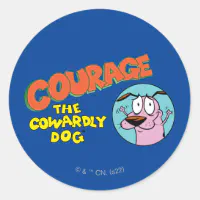 COURAGE THE COWARDLY DOG CARTOON sticker decal 4 x 5