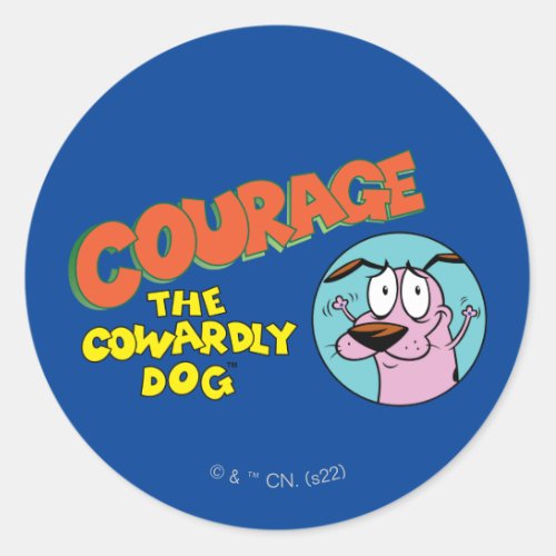 Courage the Cowardly Dog  Show Logo Classic Round Sticker