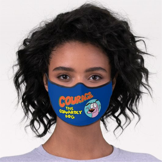 Courage the Cowardly Dog | Show Logo Premium Face Mask (Worn)