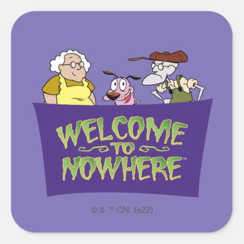 Courage the Cowardly Dog  Welcome To Nowhere Square Sticker