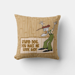 Courage the Cowardly Dog You Make Me Look Bad! Throw Pillow
