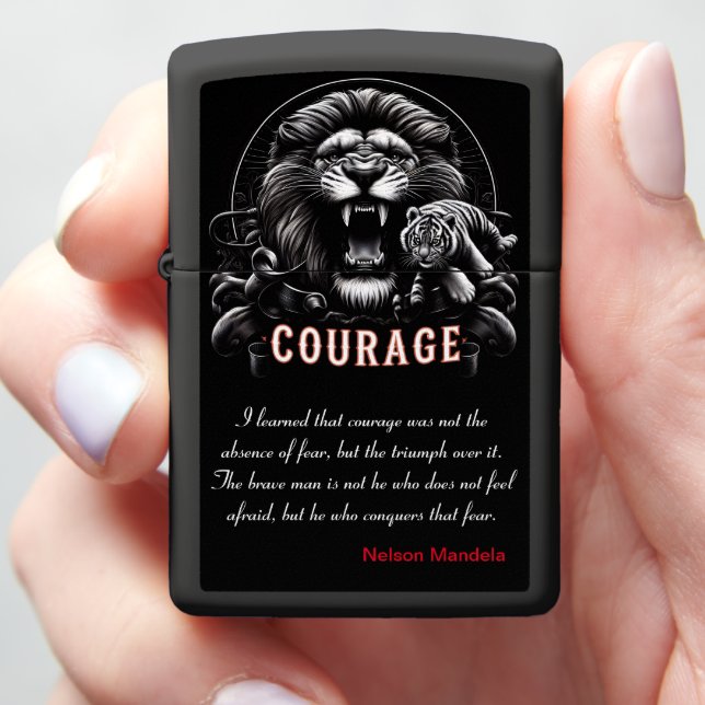Courage: Unleashed Power, Father's Strength Zippo Lighter (In Hand)