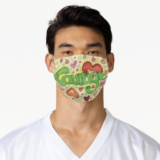 Courage Word Art Inspiraitonal Cloth Face Mask