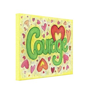 Courage Word Art Painting Wrapped Canvas Art