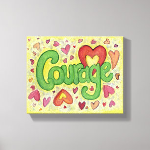 Courage Word Art Painting Wrapped Canvas Art