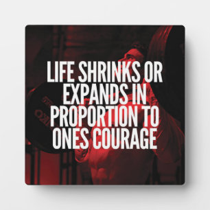 Courage - Workout Motivational Plaque