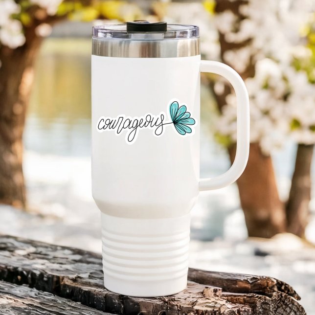 Courageous Affirmation Vinyl | Die-Cut Sticker (Courageous Affirmation Vinyl Sticker PiggyPrint Stickers.)