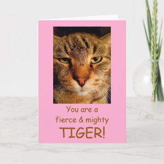 Courageous Cat Breast Cancer Support Card
