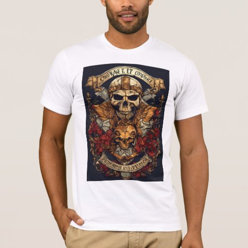 Courageous Fighter Graphic Printed Mens T_Shirt