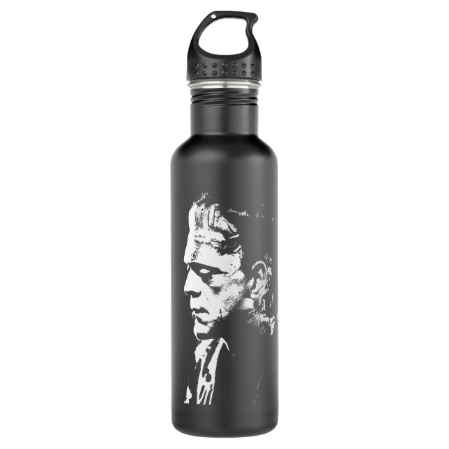 Courageous Good Frankenstein Horror Retro Stainless Steel Water Bottle (Front)