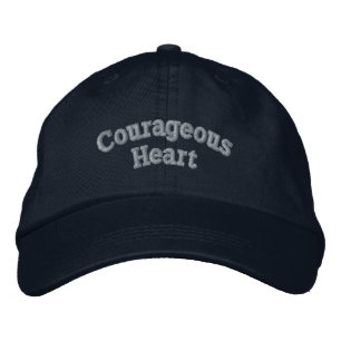 Courageous Heart Fearless Everyday Expression Navy Embroidered Baseball Cap