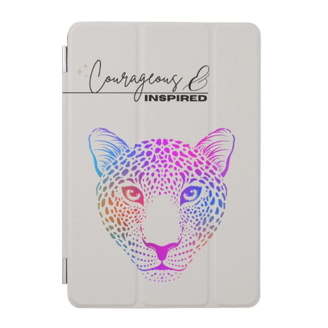  Courageous & Inspired Leopard iPad Smart Cover (Front)