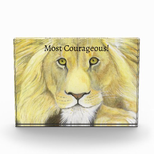 Courageous Lion Acrylic Award
