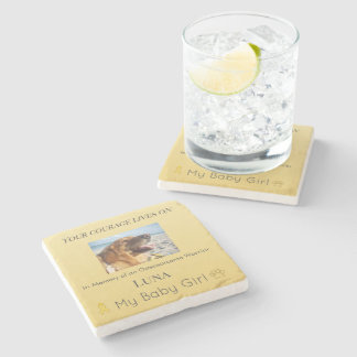 Courageous Osteosarcoma Pet Tribute Stone Coaster