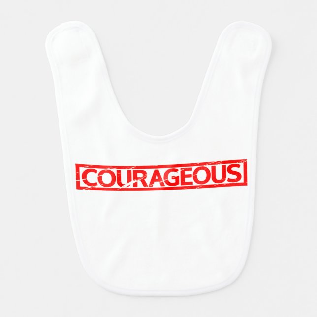 Courageous Stamp Baby Bib (Front)