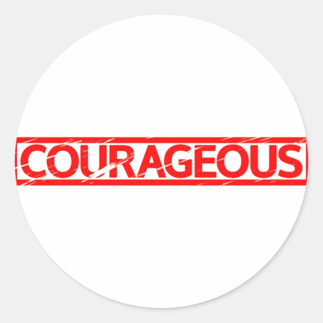 Courageous Stamp Classic Round Sticker (Front)