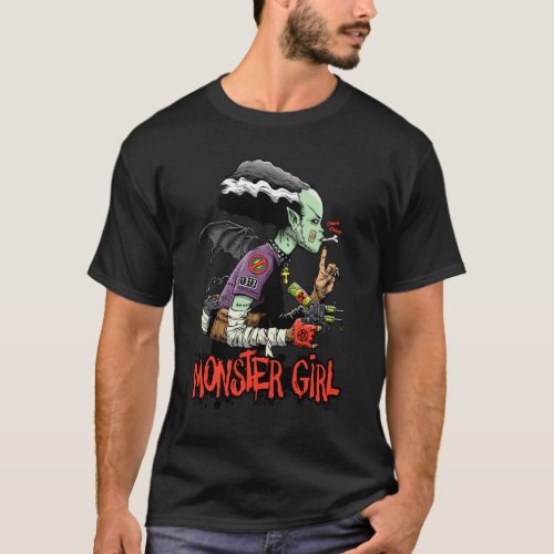 Courageous Strong Monster Girl Fitted Scoop Awesom T_Shirt