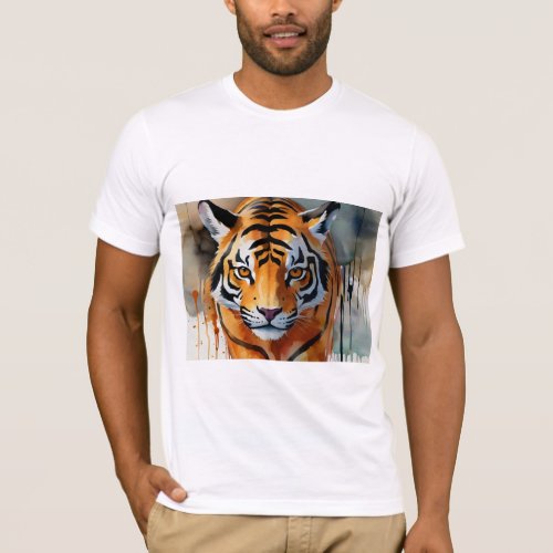 Courageous Tiger A Daring Splash of Color T_Shirt