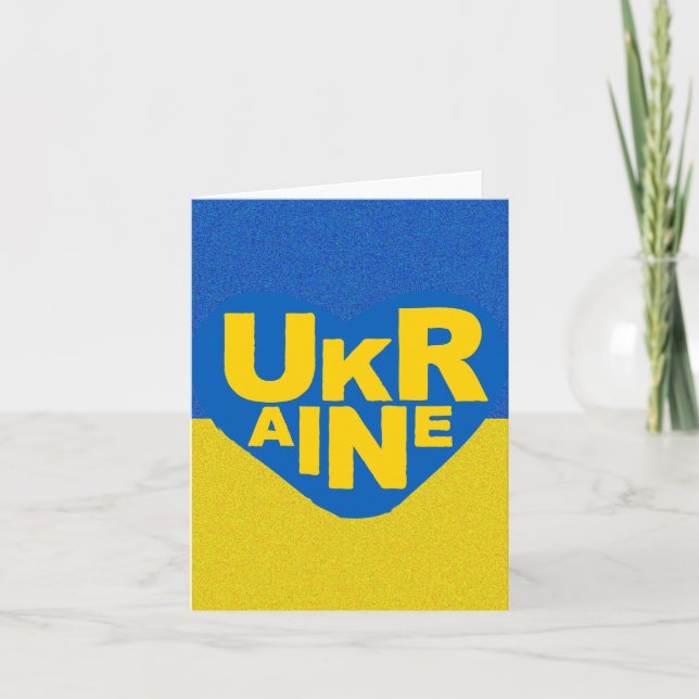 Courageous Ukraine War Memorial Card (Front)