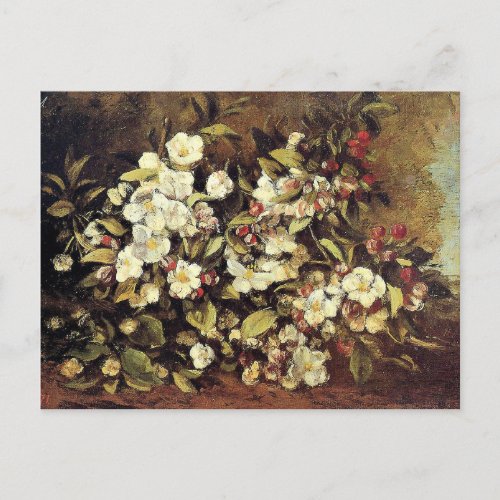Courbet _ Branch of Apple Blossoms Postcard