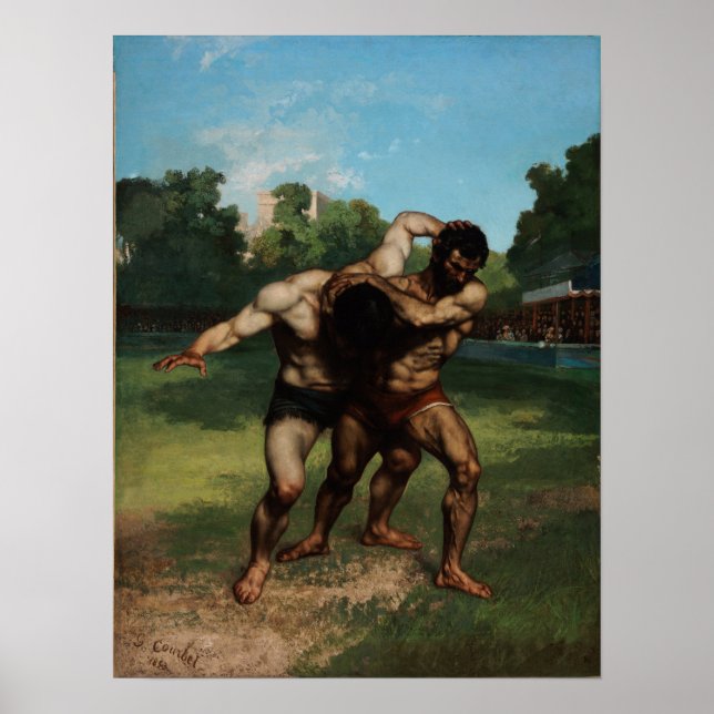Courbet - The Wrestlers Poster (Front)