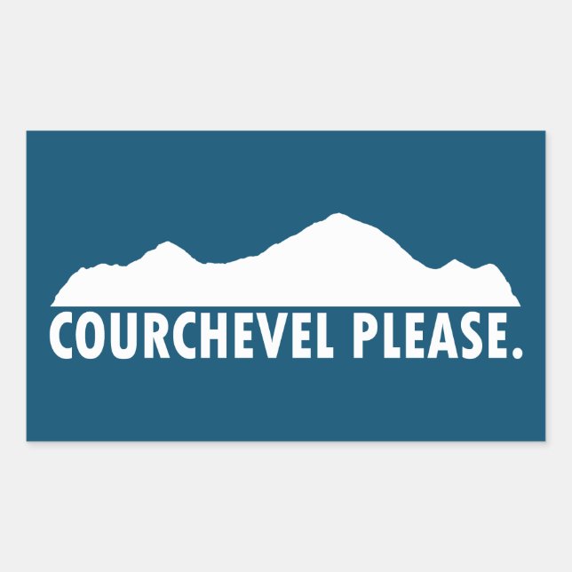 Courchevel France Please Rectangular Sticker (Front)