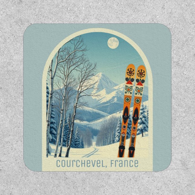 Courchevel France ski holiday souvenir  Patch (Front)