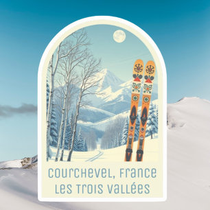 Courchevel France ski holiday souvenir  Sticker