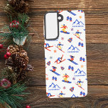 Courchevel France Ski Snowboard Pattern Samsung Galaxy S21 Case<br><div class="desc">A funny winter skiing seamless pattern for the ski resort Courchevel,  France,  French Alps,  Europe. Perfect gift idea for winter sports lovers: ski,  snowboard,  freestyle,  ski jump,  cross-country skiing.</div>