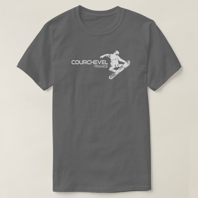 Courchevel France Snowboarder T-Shirt (Design Front)