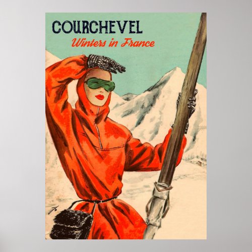 Courchevel Posh Girl Poster
