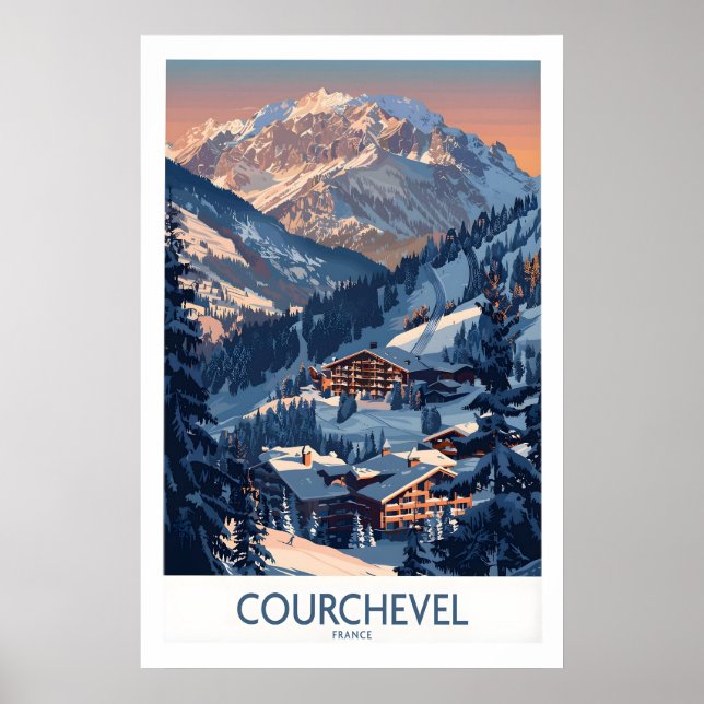 Courchevel Ski Print - France 1 (Front)