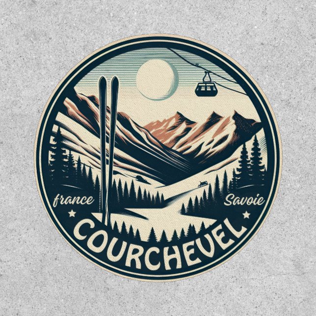 Courchevel ski resort in the french alps gifts Sti Patch (Front)