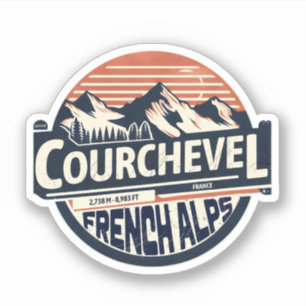 Courchevel ski resort in the french alps gifts sticker
