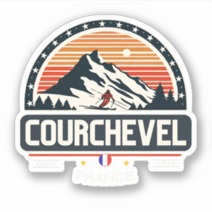 Courchevel ski resort in the french alps gifts sticker