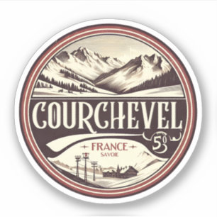 Courchevel ski resort in the french alps gifts sticker