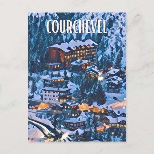 Courchevel Ski Resort Postcard