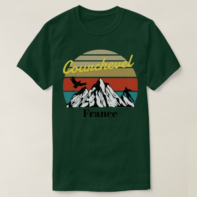 Courchevel ski Savoie France T-Shirt (Design Front)