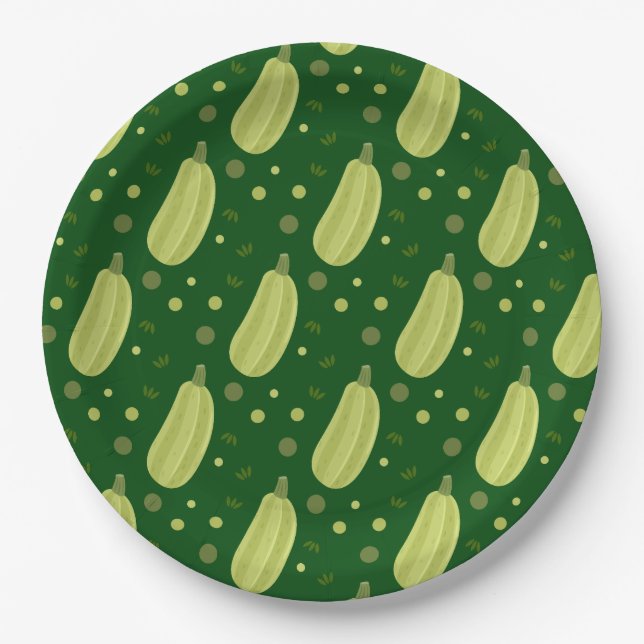 Courgettes Paper Plates (Front)
