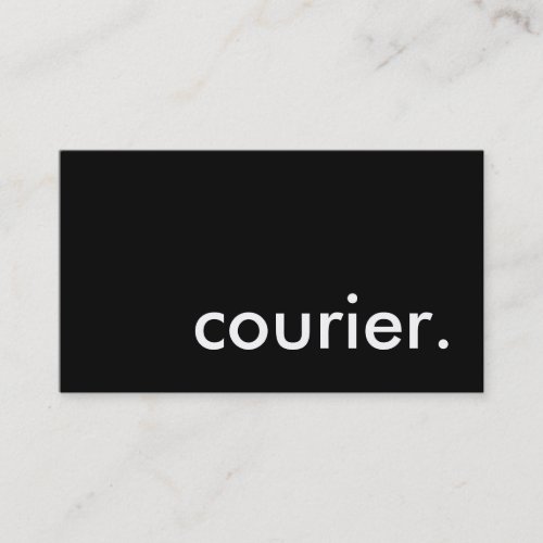 courier. business cards